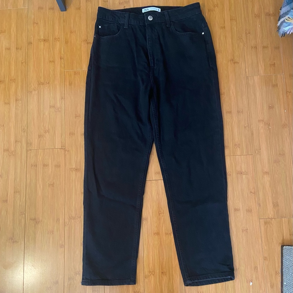 Zara Mom Jeans Black